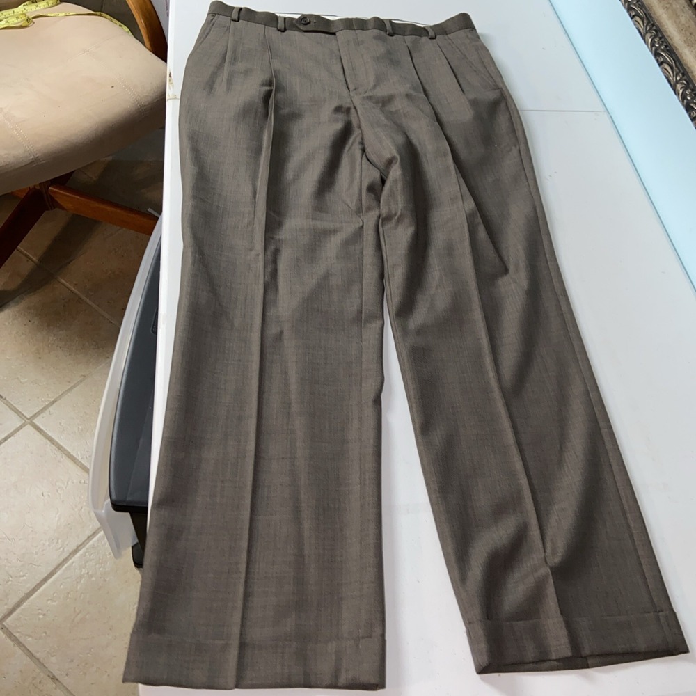 Stafford Men's Grey Wool Dress Pants 38x31.5 –‎ Formal/Business Slacks